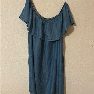 Stylish Off-Shoulder Haute‎ Monde Denim DRESS Medium